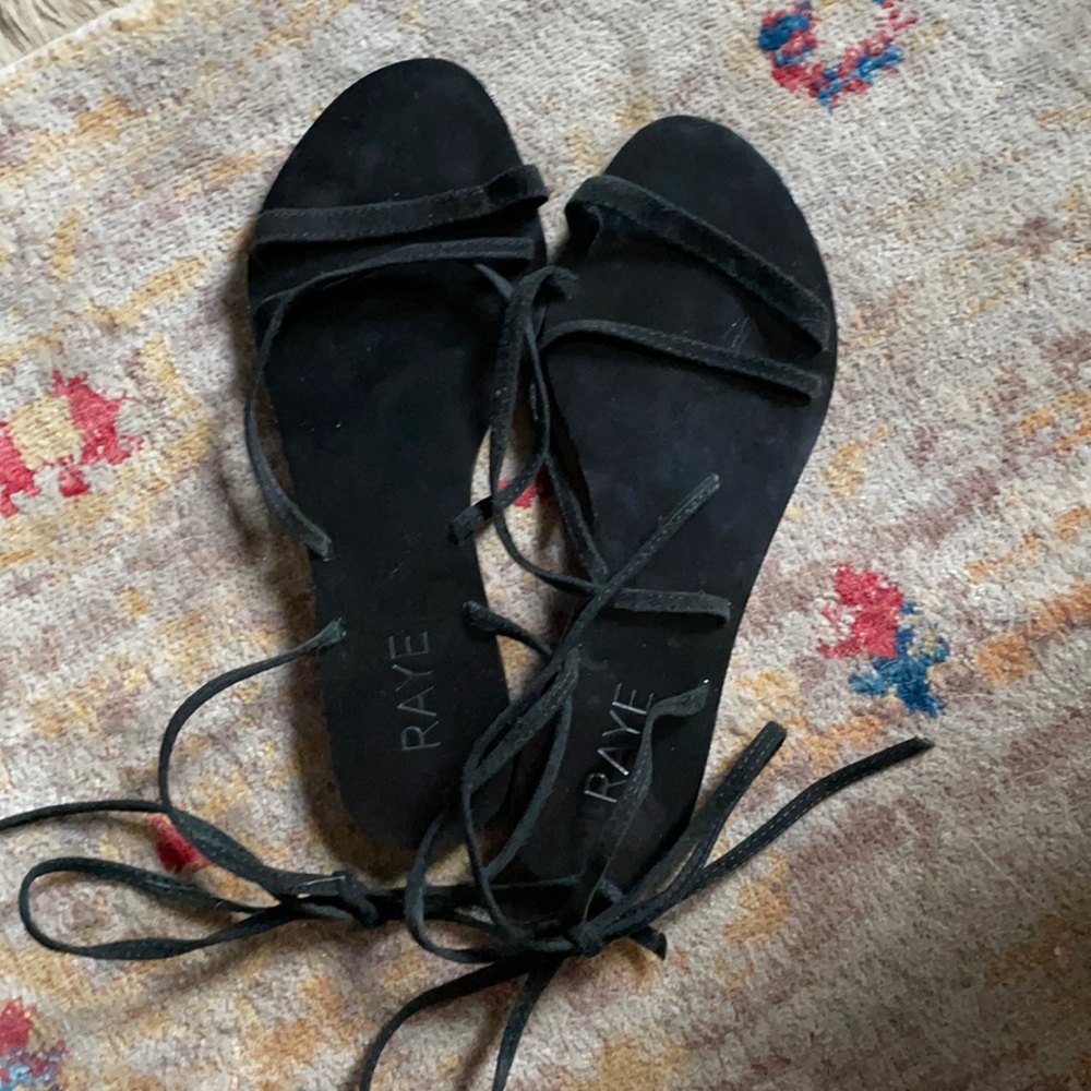 RAYE the Label suede ankle wrap sandals size 37.5